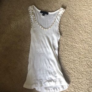 express lined white tank